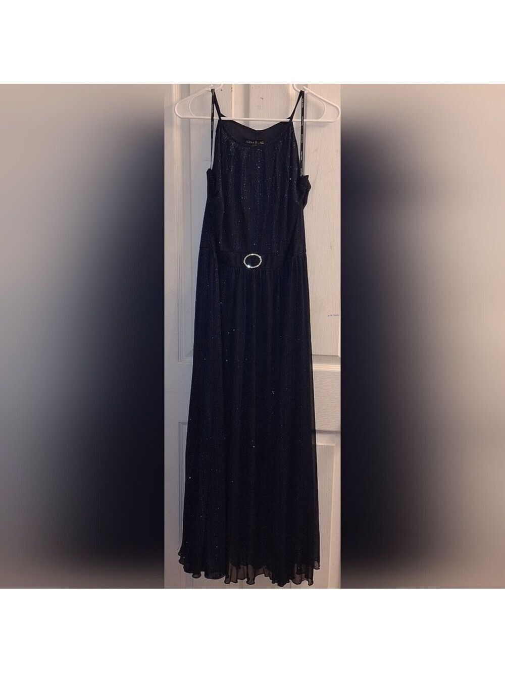 Alexa B Nites Petite Maxi Dress 12 Navy Glitter